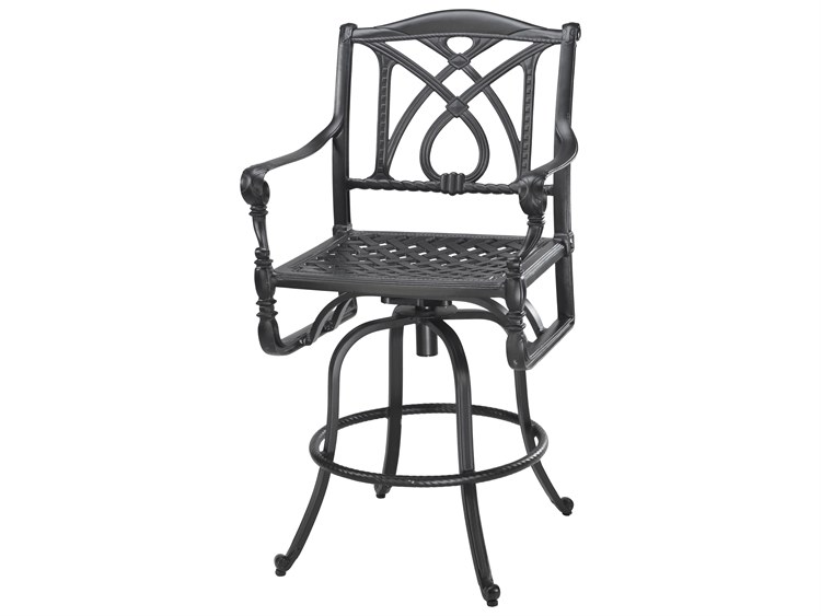 Gensun Grand Terrace Cast Aluminum Swivel Bar Stool