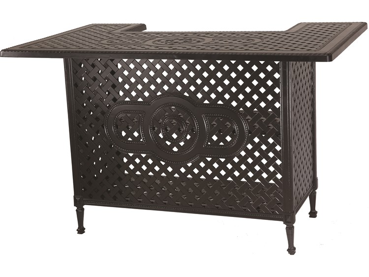 Gensun Grand Terrace Accessories Cast Aluminum 65 x 41 Rectangular Bar Table