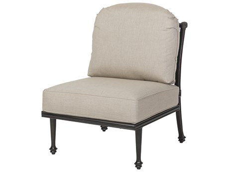 Gensun Grand Terrace Cast Aluminum Armless Lounge Chair - No Cushion