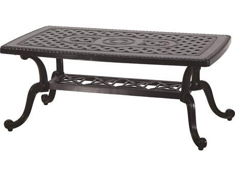 Gensun Grand Terrace Cast Aluminum 42''W x 24''D Rectangular Coffee Table