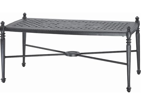 Gensun Grand Terrace Cast Aluminum 48'W x 24''D Rectangular Coffee Table