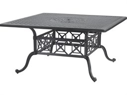 Gensun Grand Terrace Cast Aluminum 60'' Square Dining Table with Umbrella Hole