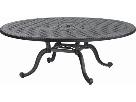 Gensun Grand Terrace Cast Aluminum 48'' Wide Round Chat Table with Umbrella Hole