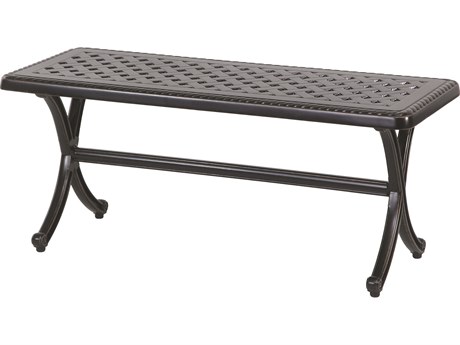 Gensun Grand Terrace Cast Aluminum Cushion Backless Bench