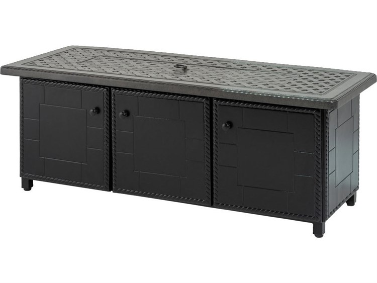 Gensun Grand Terrace Aluminum Rectangular Fire Pit Table Top 2