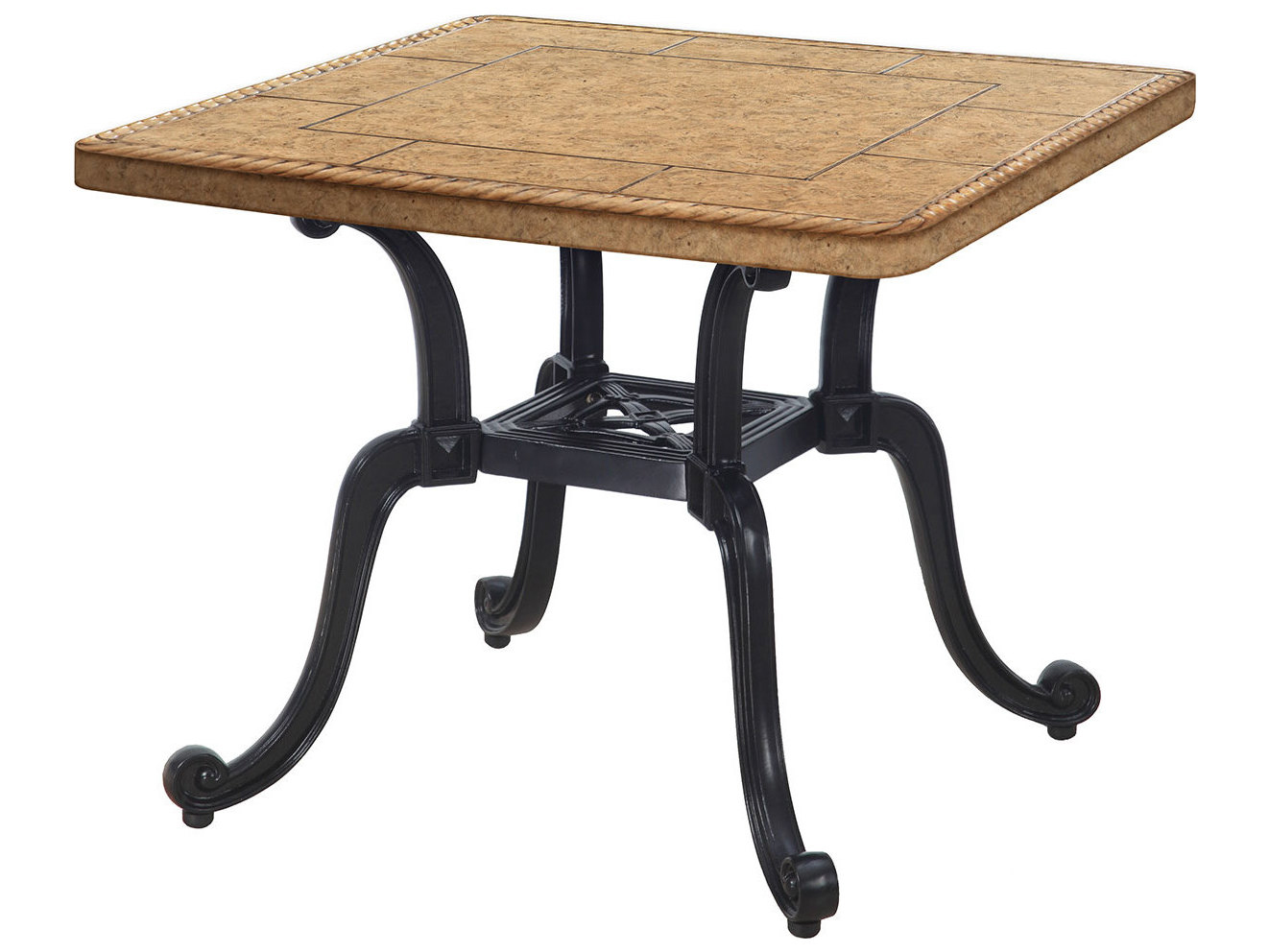 Gensun Grand Terrace Cast Aluminum 24 Square End Table Base | GES1034KE24