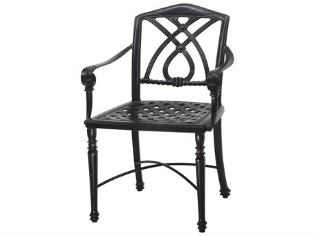 Gensun Terrace Cast Aluminum Cafe Chair With Arms - Knock Down