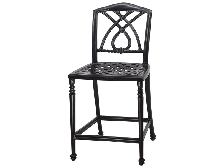 Gensun Terrace Cast Aluminum Cushion Stationary Bar Stool without Arms - Welded