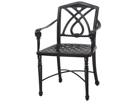 Gensun Terrace Cast Aluminum Cushion Cafe Chair With Arms - Welded