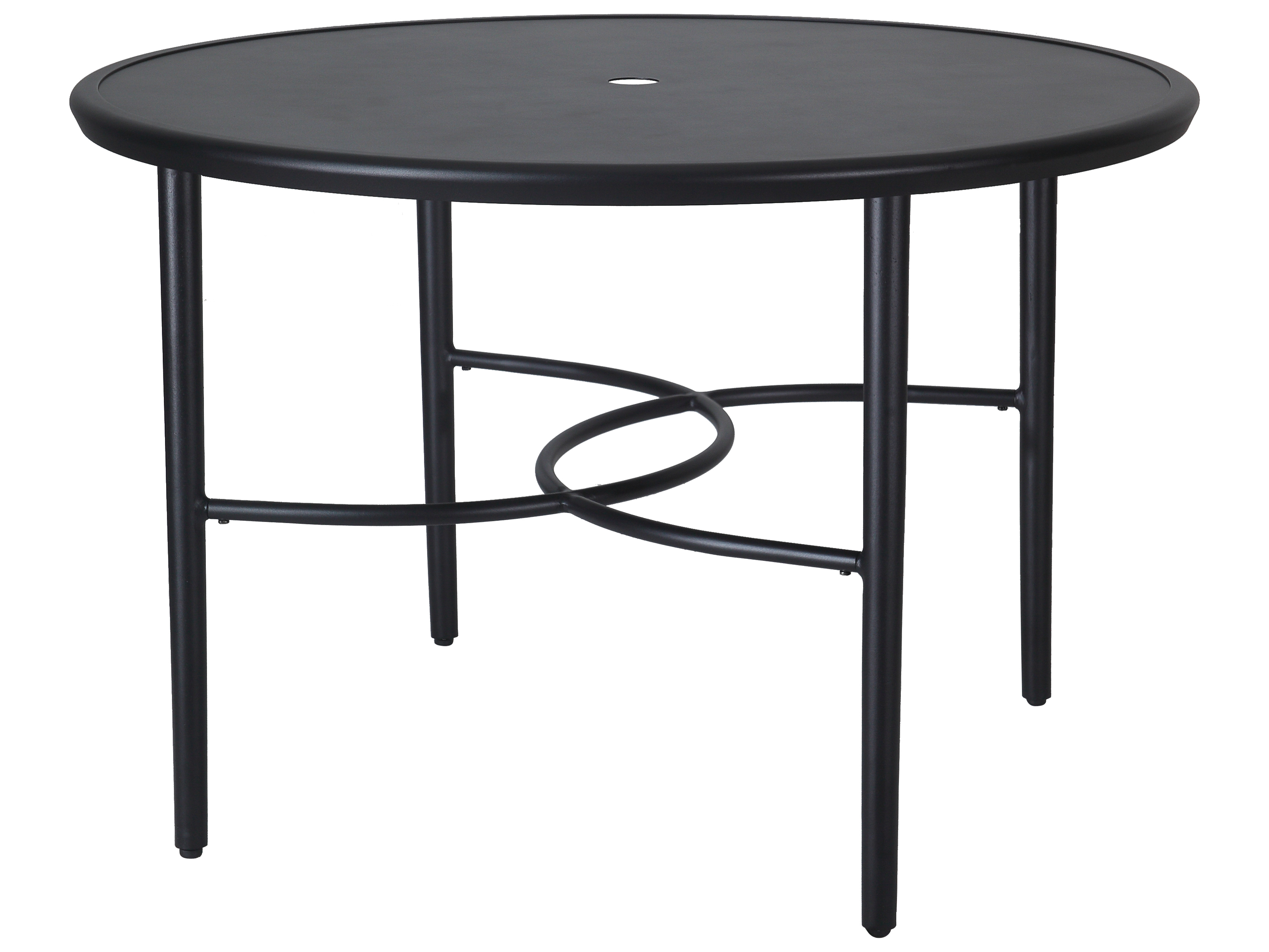 Gensun Talia 48'' Wide Round with Aluminum Top Dining Table with Umbrella  Hole | GES10440A48