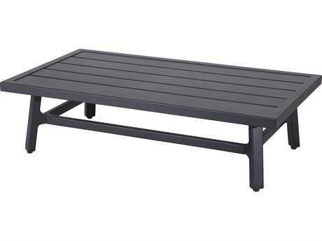 Gensun Plank Aluminum 44''W x 25''D Rectangular Coffee Table
