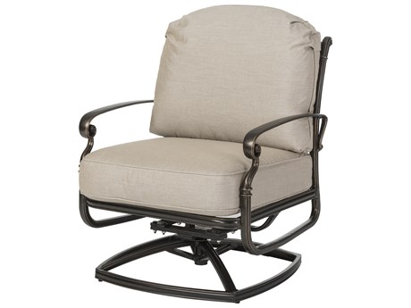 Gensun Bella Vista Cast Aluminum Cushion Swivel Rocker Lounge Chair