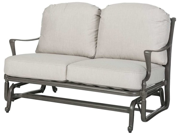 Gensun Bel Air Cast Aluminum Glider Outdoor Loveseat - No Cushion