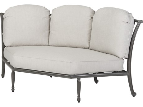 Gensun Bel Air Cushion Cast Aluminum Three-Back Corner Lounge Chair