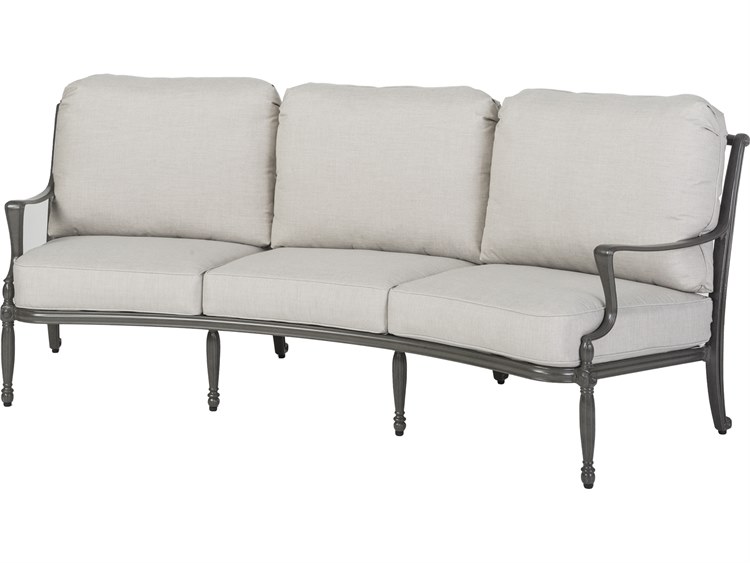 Gensun Bel Air Cushion Cast Aluminum Curved Sofa