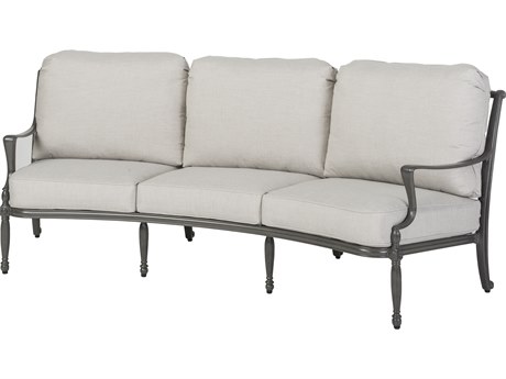 Gensun Bel Air Cast Aluminum Curved Sofa - No Cushion