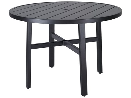 Gensun Plank Aluminum 44'' Round Dining Table