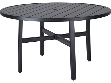 Gensun Plank Aluminum 53'' Round Dining Table