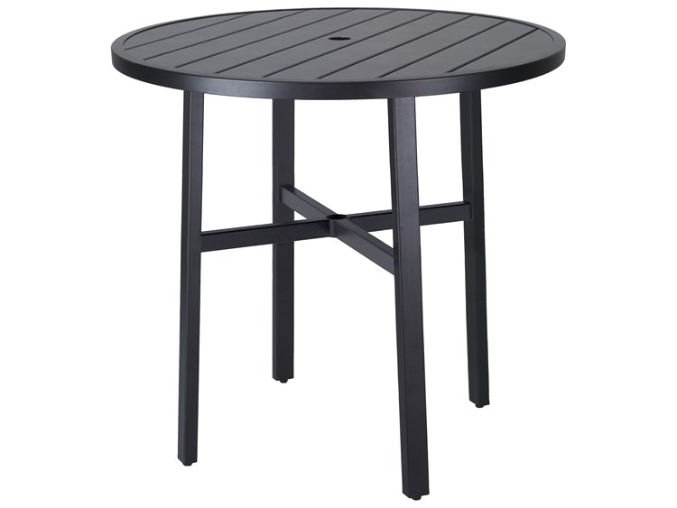 Gensun Plank Aluminum 44'' Round Bar Table