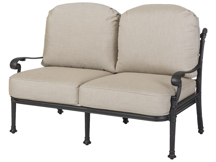 Gensun Florence Cast Aluminum Cushion Outdoor Patio Loveseat
