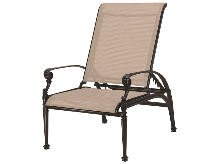 Gensun Grand Terrace Sling Cast Aluminum Reclining Chair