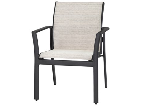 Gensun Echelon Sling Aluminum Stackable Dining Arm Chair