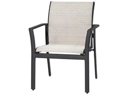 Gensun Echelon Sling Aluminum Stackable Dining Arm Chair