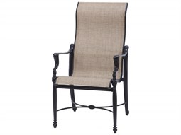 Gensun Bel Air Sling Cast Aluminum High Back Dining Arm Chair