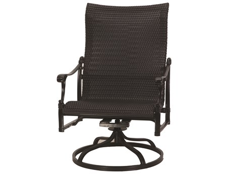 Gensun Michigan Woven Cast Aluminum High Back Swivel Rocking Lounge Chair