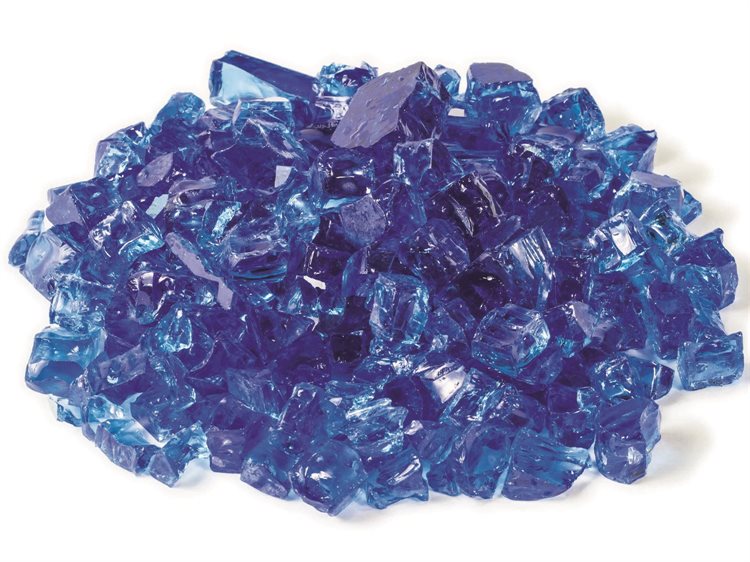 Gensun Gas Fire Pit Accessories Tempered Fire Glass in Cobalt Blue