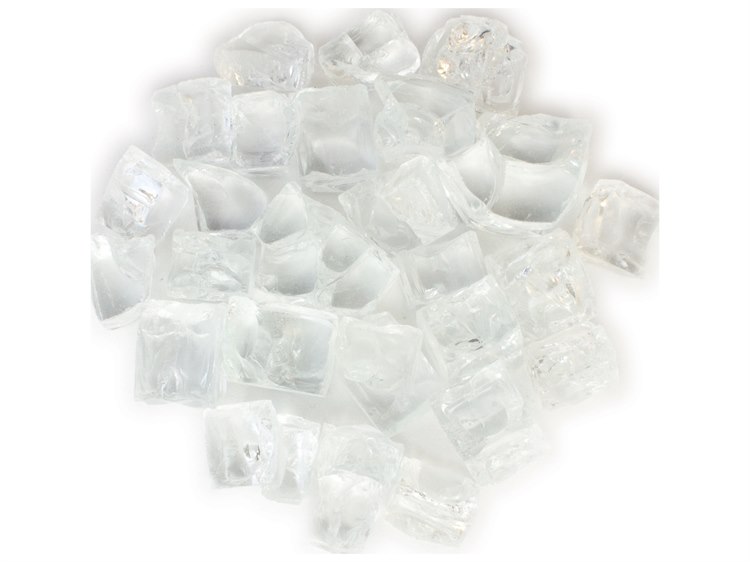 Gensun Gas Fire Pit Accessories Tempered Fire Glass - Ice