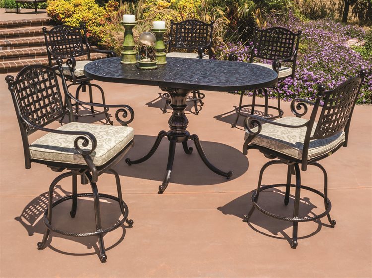 Gensun Verona Grand Cast Aluminum Cushion Balcony Set Gensun Verona Grand Cast Aluminum Cushion Balcony Set Grndvrnblcnyset