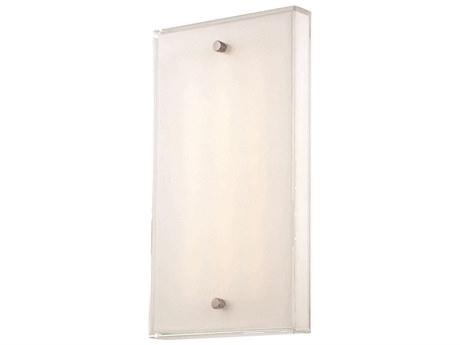George Kovacs 1-Light Brushed Nickel Glass LED Wall Sconce