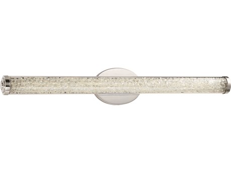 George Kovacs Diamonds 1-Light Chrome Brown Glass LED Vanity Light