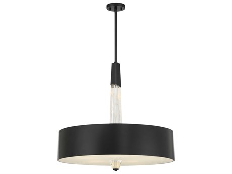 George Kovacs Drifting Droplets 1-Light Coal Black Round Pendant