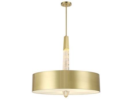 George Kovacs Drifting Droplets 1-Light Brushed Brass Round Pendant