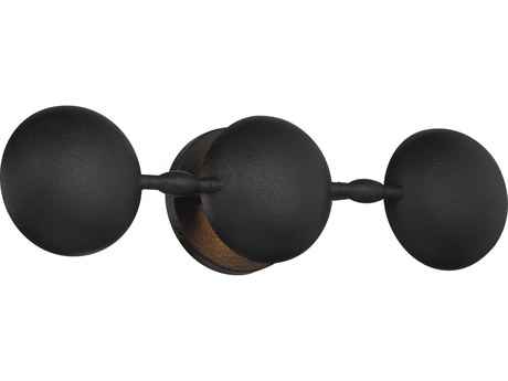 George Kovacs Undertas 3-Light Iron Ore Black Vanity Light