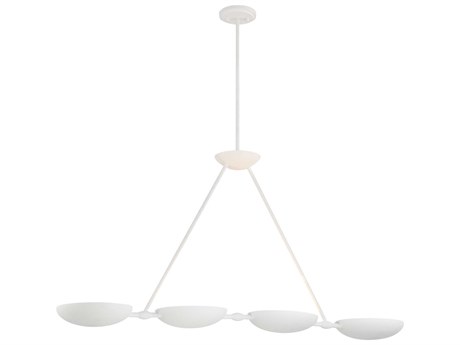 George Kovacs Undertas 4-Light Piastra Plaster White Bowl Island Pendant