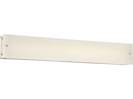 George Kovacs Button 1-Light Brushed Nickel White Glass LED Vanity Light