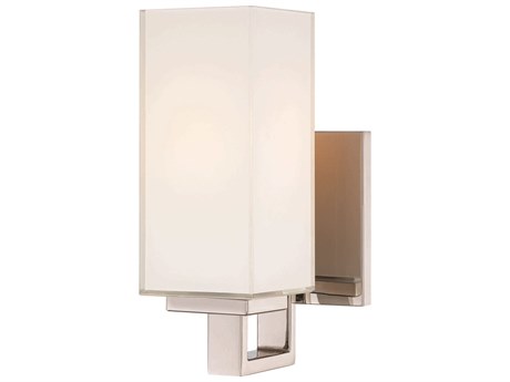 George Kovacs 1-Light Polished Nickel Glass Wall Sconce