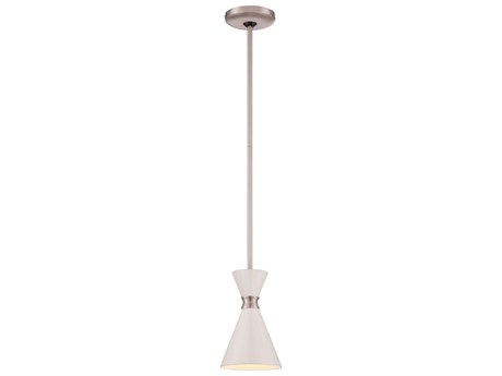George Kovacs Conic 1-Light Glitter Gloss White Mini Pendant