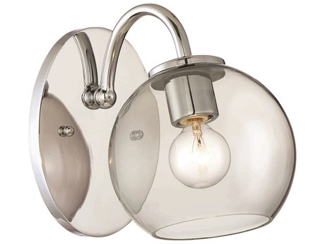 George Kovacs Exposed 1-Light Chrome Glass Wall Sconce