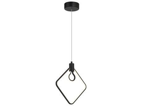 George Kovacs Edisons Outline 1-Light Coal Black Geometric Mini Pendant