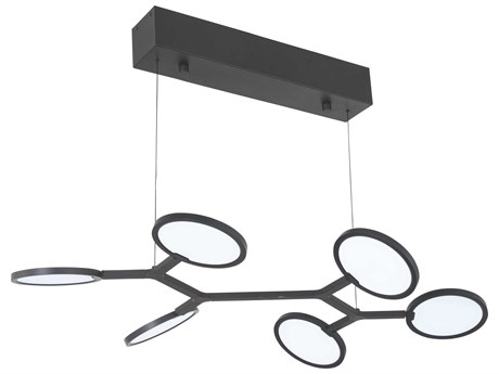 George Kovacs Bandalore 1-Light Coal Black Round Island Pendant