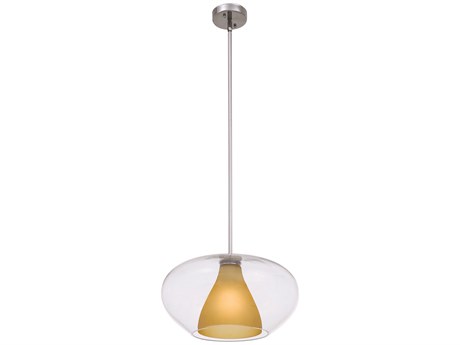 George Kovacs Soft 1-Light Chrome Glass Pendant