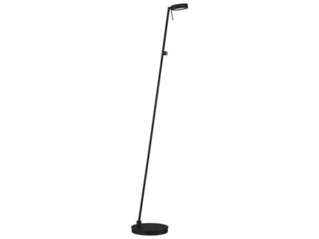 George Kovacs Georges Reading Room Coal Aluminum Black Floor Lamp