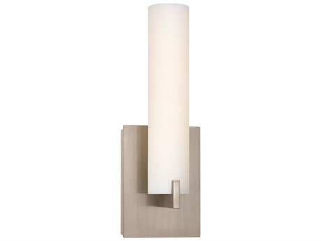 George Kovacs Tube 1-Light Brushed Nickel Glass LED Wall Sconce