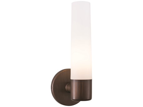 George Kovacs Saber 1-Light Painted Copper Bronze Patina Glass Wall Sconce