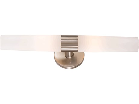 George Kovacs Saber 2-Light Brushed Nickel Glass Wall Sconce