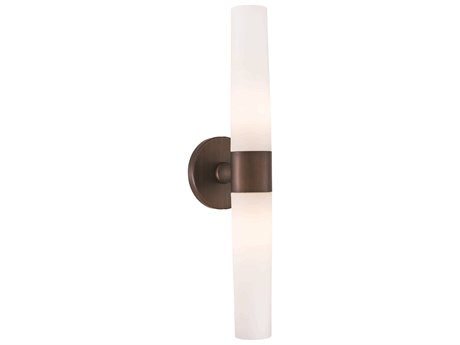George Kovacs Saber 2-Light Painted Copper Bronze Patina Glass Wall Sconce